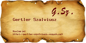 Gertler Szalviusz névjegykártya